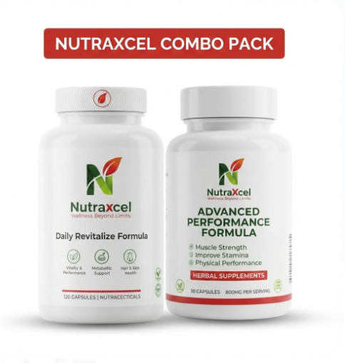 Nutraxcel Complete Vitality Stack: Daily Revitalize + Performance Booster